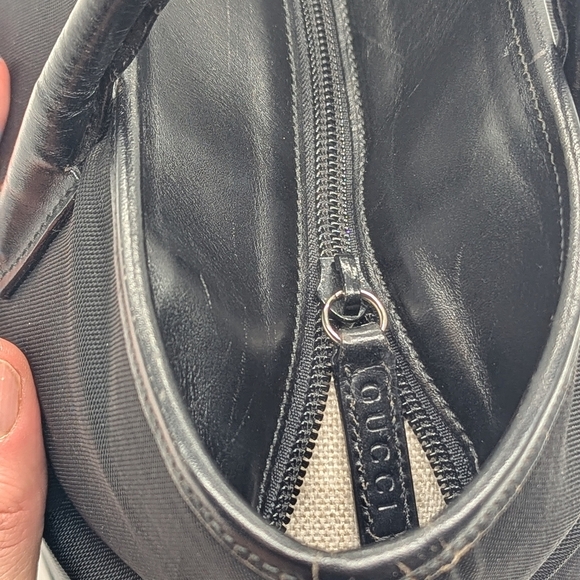 Gucci Black Nylon and Leather Trim Tote Bag - Picture 12 of 16